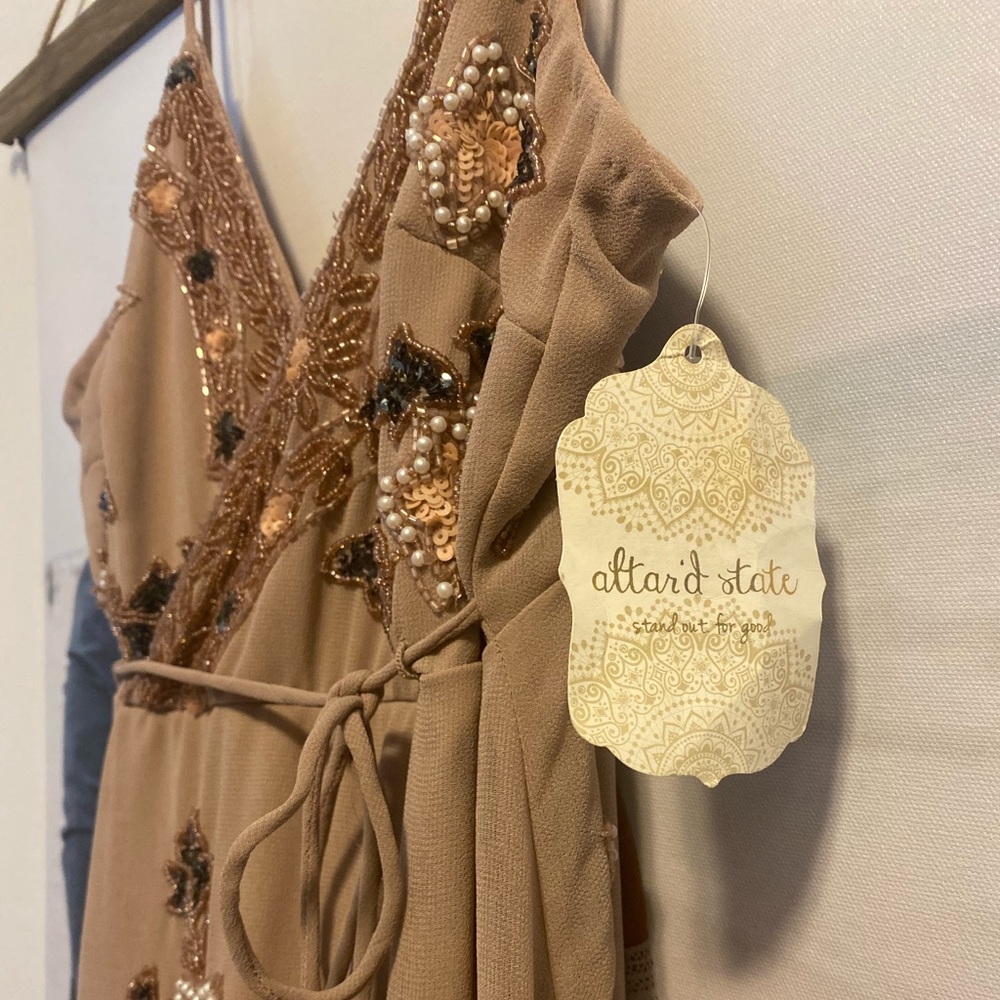 Altar’d State mini dress. Sequin/pearl accent.